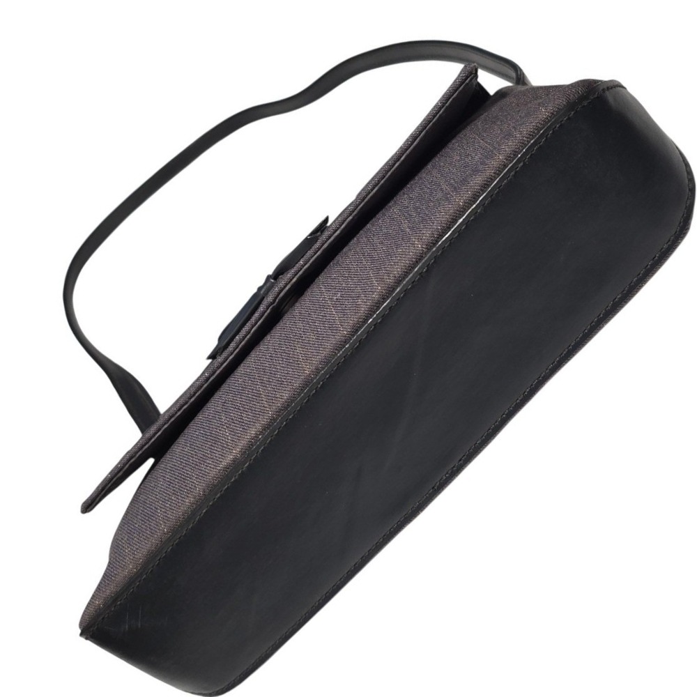 Reaction Kenneth Cole Small Gray Denim Foldover Clutch Shoulder Bag - Picture 4 of 9